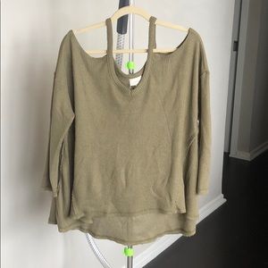 Anthropologie Cold Shoulder Sweater
